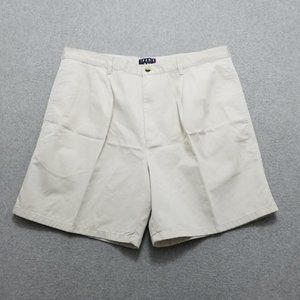 Trader‎ Bay Shorts Mens 38 Off White Chino Casual Pockets Pleated Outdoor